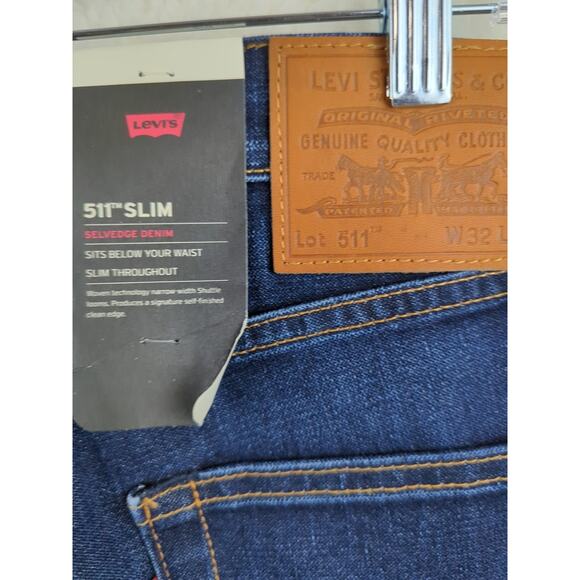 Levi’s Premium 511 Capri Jeans | Women’s 32 | Blue Slim Fit | NWT - Picture 6 of 10